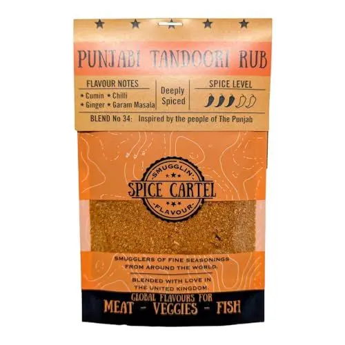 Produktbild: Gewürzkartellpunjabi Tandoori Masala Gewürzmischung. Handwerksgewürzmischung inspiriert vom indischen Tandoor. 35G wiederverschließbarer Beutel. Hand gemacht mit Liebe in Großbritannien.