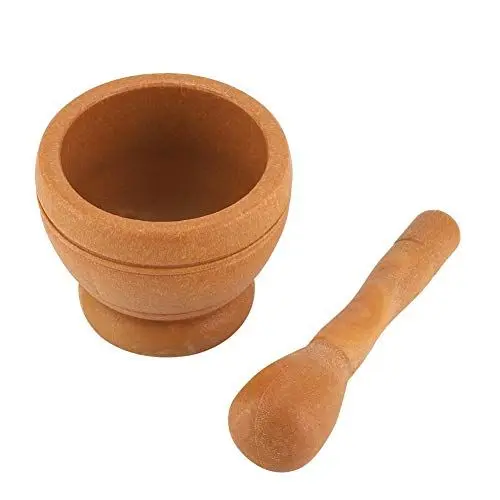 Produktbild: Gewürzmühle Handharz Stößel Mörser Set Knoblauch Kräuter Gewürzmischung Mühle Brecher Küchenschüssel Zertrümmerungswerkzeuge (-JY07225-02)