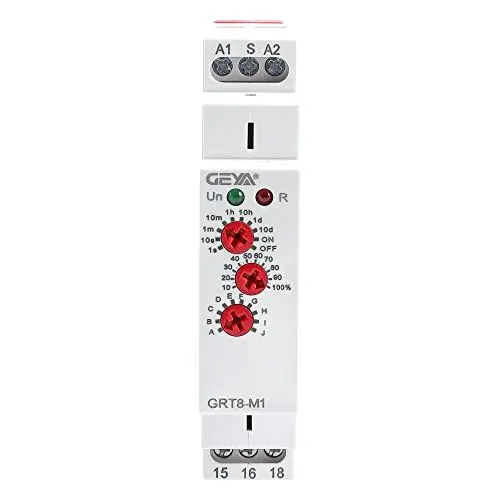 Produktbild: GEYA 16A Multifunktions-Zeitrelais, 10 Funktionen, Wechselstrom AC230V, 1 Ausgangssteuerungsrelais (GRT8-M1,AC230V)