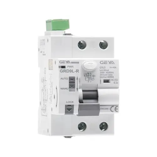 Produktbild: GEYA Automatische Wiedereinschaltvorrichtung Leistungsschalter 6KA ELCB Leistungsschalter RCCB RCD Wiedereinschalt-Leistungsschalter AC Typ Leistungsschalter (GRD9L-R AC220V+RCCB 2P-40A-30mA)