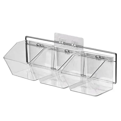 Produktbild: GFJEDTKY Knoblauch-Ingwer-Zwiebel-Wandbehälter, Langlebige 3-Lagige Aufbewahrungsbox Für Die Küche, Praktischer Organizer Zum Aufhängen An Der Wand,Schwarz