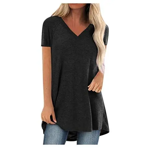 Produktbild: GFPGNDFHG schwarzes Hemd Damen elegant Chiffonbluse Damen schöne Damen Oberteile Hoddie Kleid für Damen Longtop Damen Sommer floryday Pullover trompetenärmel Damen Damen Bluse Sommer anine Bing