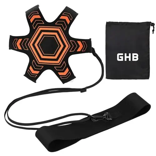Produktbild: GHB Fußball Kick Trainer Solo Fussball Trainingszubehör Kinder Fußball Training Verstellbar Taillengürtel Geschenk Jungen Ball Kicken