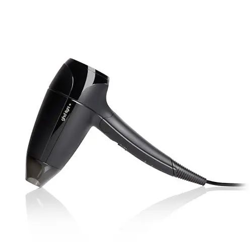 Produktbild: ghd Flight+ Reisehaartrockner – Klappbarer & Leistungsstarker Reisefön in Schwarz mit Reisetasche & Dual-Spannung (120V & 240V) für Flexibles Styling Unterwegs – Für Alle Haartypen