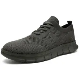 Produktbild: GHFKKB Turnschuhe Herren Atmungsaktive Sportschuhe Sommer Schuhe Laufschuhe Leichte Sneakers für Jogging Tennis Fitnessstudio Bequeme Hallenschuhe Freizeit Schnürhalbschuhe Dunkelgrau 45