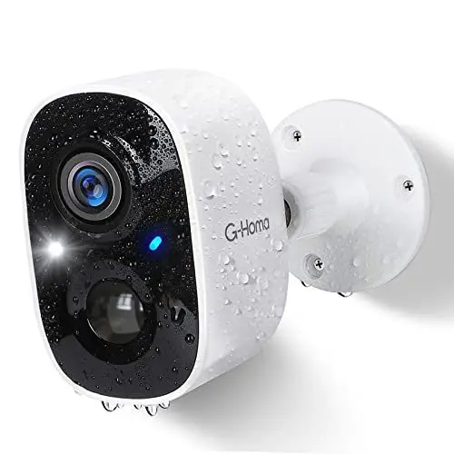 Produktbild: G-Homa Überwachungskamera Aussen Akku Kabellose Überwachungskamera außen/innen mit farbige Nachtsicht，AI PIR-Bewegungserkennung, Cloud/SD Storage，Wasserdicht，2-Wege Audio