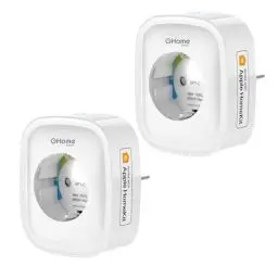 Produktbild: GHome Smart Steckdose mit Apple HomeKit, 16A HomeKit Steckdose mit APP Fernsteuerung und Sprachsteuerung, WLAN Steckdose 2er pack Kompatibel mit Siri oder Homepod,2,4 GHz (Nur Apple HomeKit), Weiß