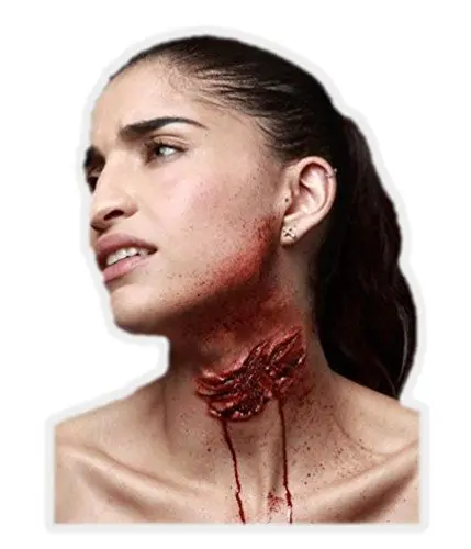 Produktbild: Ghoulish Productions - Applikation: Zombieangriff, Applikationen Linie, Latex Accessoire, Handbemalt, Halloween, Karneval, Kostümparty.