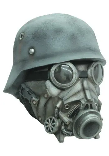 Produktbild: Ghoulish Productions - Chemische Kriegsführung Gasmaske, Linie Gas Mask & Steampunk, strapazierfähige Latexmaske, handbemalt, Halloween, Kostümparty, Cosplay, Einheitsgröße für Erwachsene.