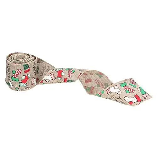 Produktbild: Ghzste Weihnachtsband, 5,4 Yards, Süßes Weihnachtsmuster, DIY-Band Weihnachtsfeier, Geschenkverpackung, Schleifenhandwerk (A)
