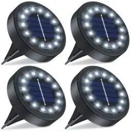 Produktbild: GIACOMO Solar Bodenleuchte 14 LED, Solar Gartenleuchten für Außen IP65 Wasserdicht, Solarleuchte für Garten Solar Außenleuchte außen, für Garten, Rasen, Gehweg, Patio, Auffahrt