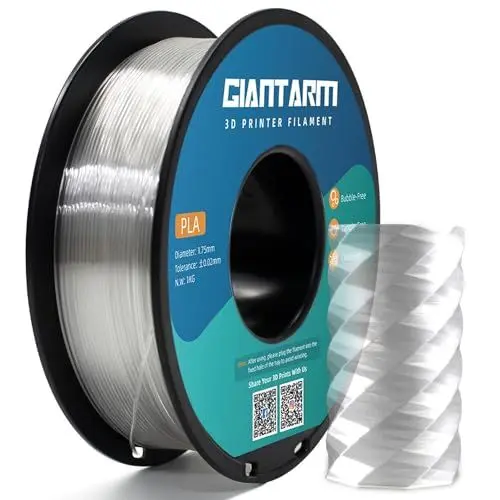 Produktbild: GIANTARM PLA Filament 1.75mm,3D Drucker Filament PLA 1kg,MaBgenauigkeit +/- 0,02mm,3D-Druckmaterialien,PLA Transparent