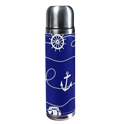Produktbild: GIAPB 2Pcs Kaffeebecher vakuumisolierter Kaffeebecher 500 ml Reisebecher aus Edelstahl für Tee und Getränke,Schiff und Anker