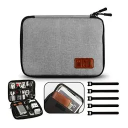 Produktbild: Gibot Kabel Organizer Travel Kabeltasche Tragetasche für Elektronisches Zubehör Universal Reisen Kabel Tasche geeignet zu Kabel Flash-Disk USB Ladegerät Powerbank Speicherkarte Kopfhörer Soundkarte