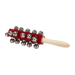 Produktbild: GICO Schellenrassel Schellenstab aus Holz für Kinder mit Glocken Musikinstrument - Länge 26 cm - 3850