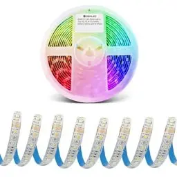 Produktbild: GIDEALED12V RGBWW LED Streifen 5m,Dimmbares RGB Kühlweiß Warmweiß(2700K-6000K) Vollfarb Tageslicht 6 Draht RGB CW WW LightStrip Plus für Ambiente Lighting,nur 5m RGBCCT LED Strips