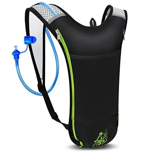 Produktbild: GIEMIT Trinkrucksack mit Trinkblase 2L, Trinkbeutel Fahrradrucksack Laufrucksack Rucksack zum Fahrrad Motorrad MTB Radfahren Wandern Klettern Camping Wasserbeutel mit Trinksystem für Damen Herren