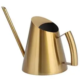 Produktbild: Gießkanne Metall, Giesskanne Gold Kleine Gießkanne Zimmerpflanzen mit Langer Auslauf für Pflanzen Zimmerpflanze (900ML)
