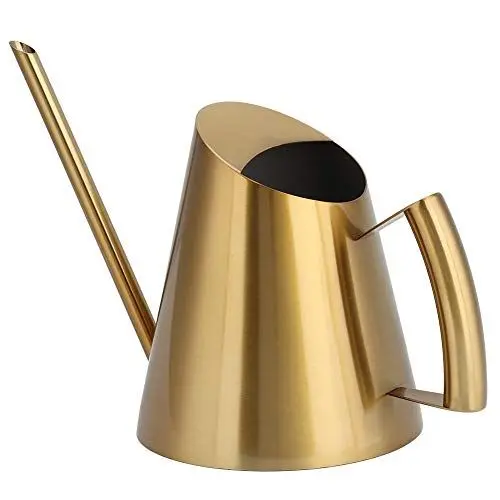 Produktbild: Gießkanne Metall, Giesskanne Gold Kleine Gießkanne Zimmerpflanzen mit Langer Auslauf für Pflanzen Zimmerpflanze (900ML)