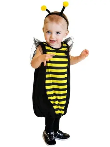 Produktbild: GIFT TOWER 2er Bienenkostüm Kinder Halloween Kostüm Baby Mädchen Kinderkostüme Jungen für Halloween Karneval Fasching Cosplay Mehrfarbig S/für 90-105cm