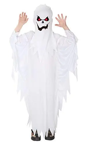Produktbild: GIFT TOWER Gespenster Kostüm Kinder Geist Umhang Halloweenkostüm Kinderkostüme für Karneval Fasching Cosplay Weiß L/für 120-130cm