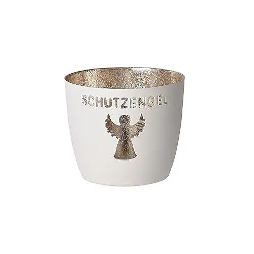 Produktbild: Gift Company Madras Schutzengel M Home aus Eisen in der Farbe Weiß-Gold, Maße: 10cm x 10cm x 8,5cm, 1030004001