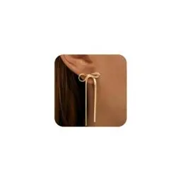 Produktbild: GIFT4U Schleifen Ohrringe,Goldene Ohrringe Damen,Bow Earrings Gold Quasten Ohrringe Schmuk Damen