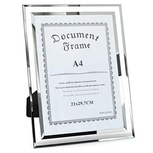 Produktbild: Giftgarden Bilderrahmen A4 Glas groß Hochzeit Friends Family Fotorahmen Dokumente Rahmen