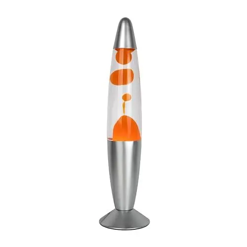 Produktbild: GIFTMARKET - Orange Lavalampe. Nachttischlampe mit 2 enthaltenen Glühbirnen. Lustiges Geschenk für Jugendliche. Retro-Lampe, 34 x 8,5 cm.