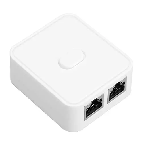 Produktbild: Gigabit Netzwerk Switch 2 Port, RJ45 Netzwerk Splitter Adapter mit 1000Mbps 2 In 1 Out 1 In 2 Out, PoE Extender Switch
