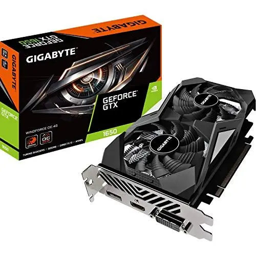 Produktbild: Gigabyte 119850 GeForce GTX 1650 D6 Windforce OC Grafikkarte, 4 GB, GV-N1656WF2OC-4GD V2