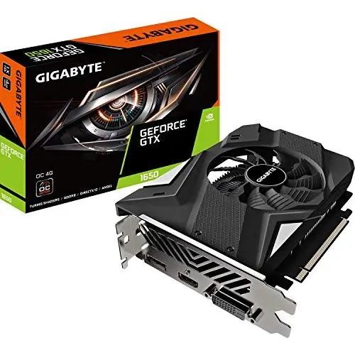 Produktbild: Gigabyte GeForce GTX 1650 D6 OC 4GB Grafikkarte GV-N1656OC-4GD V2, Schwarz