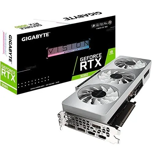 Produktbild: Gigabyte GeForce RTX 3080 Vision OC 10 GB V2 LHR Grafikkarte, GV-N3080VISION OC-10GD V2