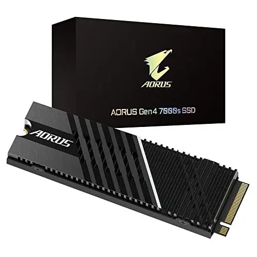 Produktbild: Gigabyte AORUS Gen4 7000s 2TB NVMe Solid State Drive (PCI-Express 4.0 x4), GP-AG70S2TB, Festkörper-Laufwerk, Schwarz
