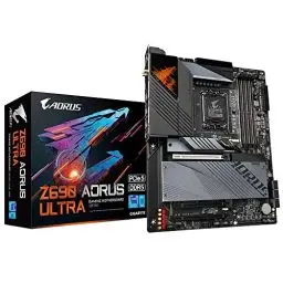 Produktbild: Gigabyte Z690 AORUS ULTRA ATX Motherboard - Supports 12th Gen Intel Core Processors (LGA 1700), 16+1+2 Digital VRM, DDR5-6200(OC) Memory, Fully Covered Thermal Design, 4x PCIe 4.0 M.2 & WIFI6 802.11ax