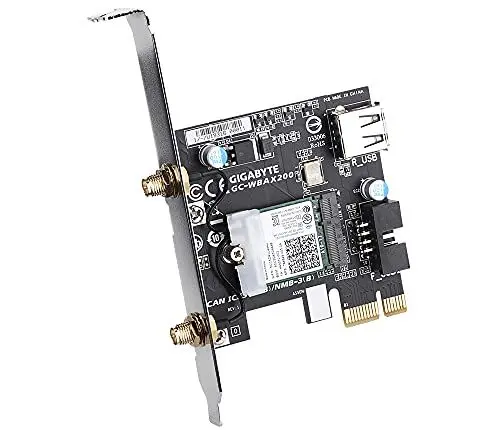 Produktbild: Gigabyte , GC-WBAX200, GC-WBAX200 Dual-Band WiFi 6 2x2 MIMO Wireless PCIe Adapter with Bluetooth 5