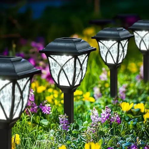 Produktbild: GIGALUMI Solarleuchten Außen Wasserdicht, 6 Pack LED Solar Gartenleuchten, Solarleuchten für Außen, Garten Dekor für Hof, Terrasse, Landschaft, Pflanzgefäß, Gehweg (Kaltweiß)