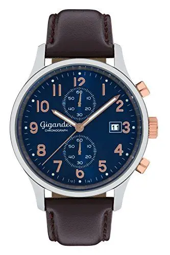 Produktbild: Gigandet Herren-Armbanduhr Chronograph Quarz Analog mit Lederarmband Skyscraper G49-001