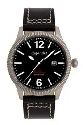 Produktbild: Gigandet Herrenuhr Automatik Analog mit Lederarmband schwarz Red Baron G8-008