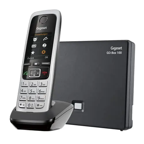 Produktbild: Gigaset C430A GO - Schnurlostelefon mit Anrufbeantworter - Analog und IP-Telefon, Fritzbox kompatibel - Mobilteil mit brilliantem Farbdisplay - DECT-Telefon für Router, schwarz
