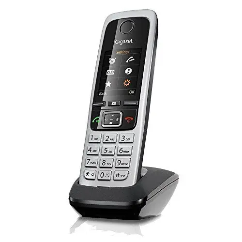 Produktbild: Gigaset C430H Schnurlostelefon (4,6 cm (1,8 Zoll) TFT-Farbdisplay, Dect-Telefon, Freisprechen) schwarz/silber