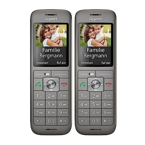 Produktbild: Gigaset CL660HX DUO - 2 design DECT-Mobilteil mit Ladeschale - Fritzbox-kompatibel - hochwertiges Schnurloses Telefon für Router und DECT-Basis, anthrazit-metallic (Deutsche Version)(Ohne Basis)