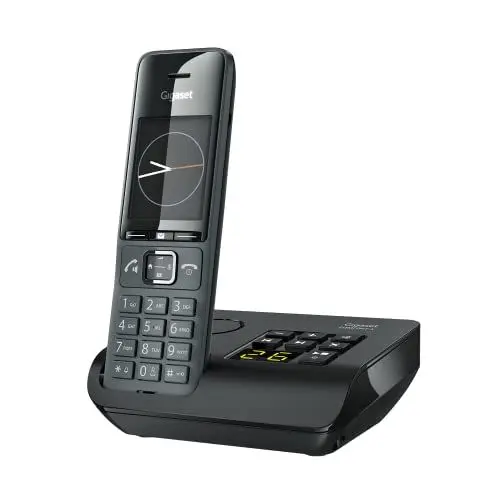 Produktbild: Gigaset Comfort 520A - Schnurloses DECT-Telefon mit Anrufbeantworter - Elegantes Design - Freisprechfunktion - Komfort Anrufschutz - Adressbuch mit 200 Kontakten,titan-schwarz (Deutsche Version)