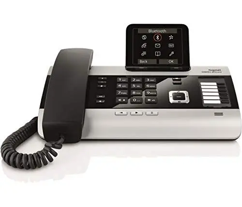 Produktbild: Gigaset DX800A Schnurgebundenes All-In-One DECT-Telefon mit großem Farbdisplay, ISDN-Anschluss für 6 Geräte, VoIP-Funktion, Bluetooth, 1000 Kontakte, brillante Audioqualität, titanium