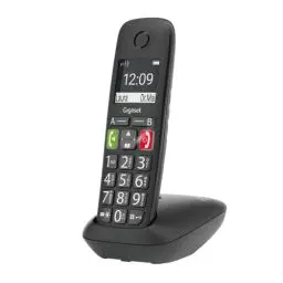 Produktbild: Gigaset E290 - Schnurloses Senioren-Telefon ohne Anrufbeantworter mit großen Tasten - Zielwahltasten für wichtige Nummern, Verstärker-Funktion für extra lautes Hören, schwarz (Deutsche Version)