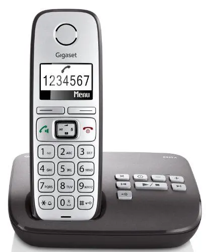 Produktbild: Gigaset E310A Telefon - Schnurlostelefon / Mobilteil - Grafik Display - Grosse Tasten Telefon - Anrufbeantworter - Freisprechfunktion - Analog Telefon - Anthrazit