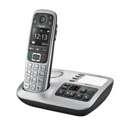 Produktbild: Gigaset E560A - Schnurloses Senioren DECT-Telefon - Mobilteil mit Anrufbeantworter - Farb-Display - Freisprechfunktion, Grosse Tasten, Telefon mit SOS Taste, Analog Telefon, platin (Deutsche Version)