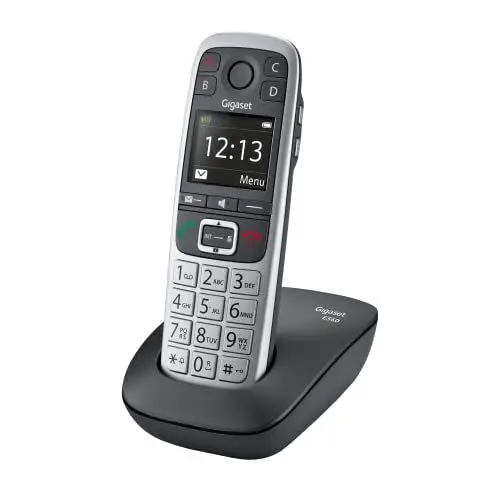 Produktbild: Gigaset E560 - Schnurloses Senioren DECT-Telefon - Notruftaste für 4 SOS-Nummern, seitliche Extra-Laut-Taste, Freisprechfunktion, Tastenfeld mit extragroßen Tasten, silber (Deutsche Version)