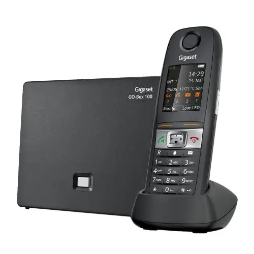 Produktbild: Gigaset E630A GO - Schnurloses Analog & IP-Telefon mit Anrufbeantworter - stossfest, staubresistent, wasserabweisend (IP65)- Vibrationsalarm - einfache Lautstärkeregelung, schwarz