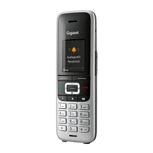Produktbild: Gigaset PREMIUM 100HX - DECT-Mobilteil mit Ladeschale - Fritzbox-kompatibel - Schnurloses Telefon erweiterung für Router und DECT-Basis - Datensynchronisation per USB, top Akustik, platin-schwarz